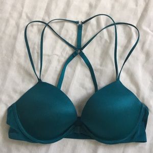 Victoria’s Secret scrappy turquoise bra